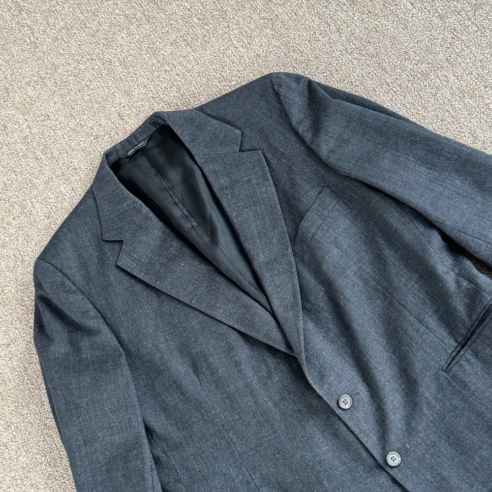 Polo University Club‎ Ralph Lauren Mens Blazer Charcoal Virgin Wool USA Made 46R